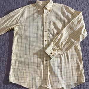 L.L. Bean Yellow Plaid Men's Shirt